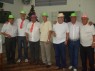 Diretoria animada em festa.